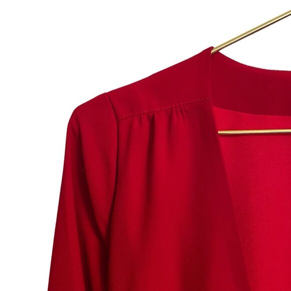 J. Crew 365 Crepe Wrap Dress Red Size 0 - Picture 5 of 10